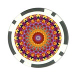 Fractal Kaleidoscope Mandala Poker Chip Card Guard Front