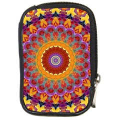 Fractal Kaleidoscope Mandala Compact Camera Leather Case