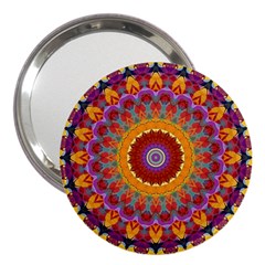 Fractal Kaleidoscope Mandala 3  Handbag Mirrors