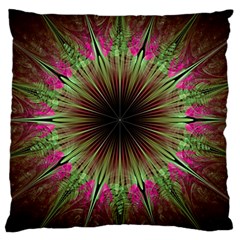 Julian Star Star Fun Green Violet Large Cushion Case (one Side) by Simbadda