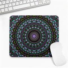 Fractal Kaleidoscope Mandala Large Mousepads by Simbadda