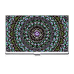 Fractal Kaleidoscope Mandala Business Card Holder by Simbadda