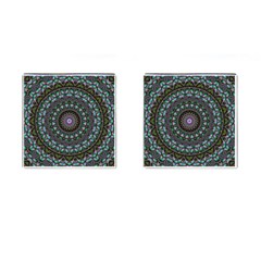 Fractal Kaleidoscope Mandala Cufflinks (square) by Simbadda