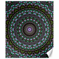 Fractal Kaleidoscope Mandala Canvas 8  X 10  by Simbadda