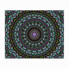 Fractal Kaleidoscope Mandala Small Glasses Cloth (2-side) by Simbadda