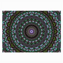 Fractal Kaleidoscope Mandala Large Glasses Cloth (2-side) by Simbadda