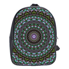 Fractal Kaleidoscope Mandala School Bag (large) by Simbadda