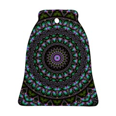 Fractal Kaleidoscope Mandala Bell Ornament (two Sides) by Simbadda