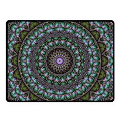 Fractal Kaleidoscope Mandala Double Sided Fleece Blanket (small)  by Simbadda