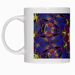 Abstract Art Artistic Texture Blue White Mugs by Simbadda