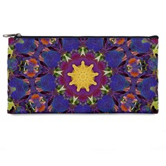 Abstract Art Artistic Texture Blue Pencil Cases by Simbadda