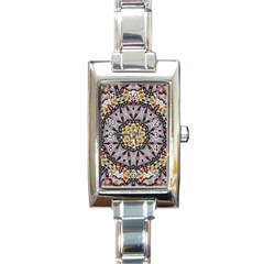 Abstract Art Texture Mandala Rectangle Italian Charm Watch by Simbadda