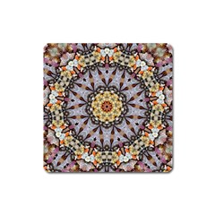 Abstract Art Texture Mandala Square Magnet