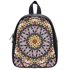 Abstract Art Texture Mandala School Bag (small) by Simbadda