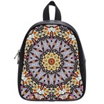 Abstract Art Texture Mandala School Bag (Small) Front