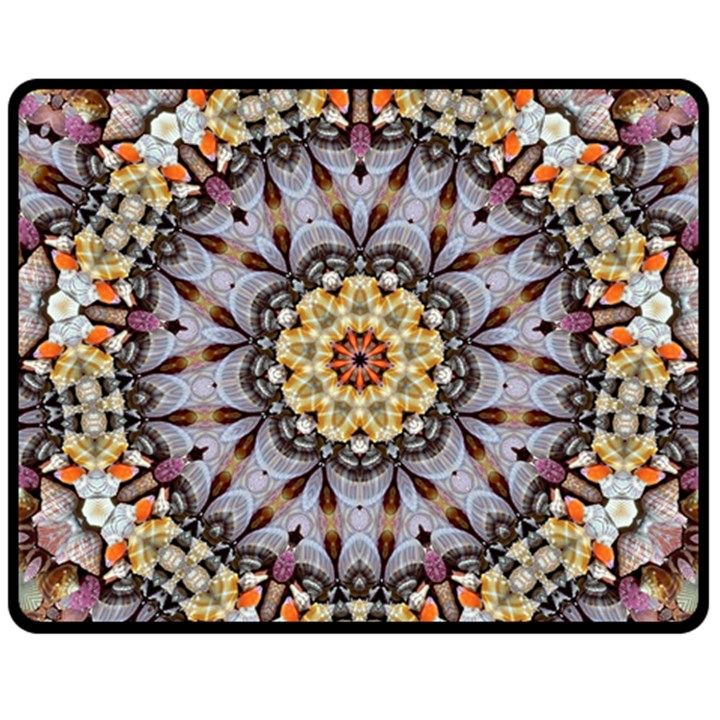 Abstract Art Texture Mandala Fleece Blanket (Medium) 