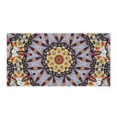 Abstract Art Texture Mandala Satin Wrap by Simbadda