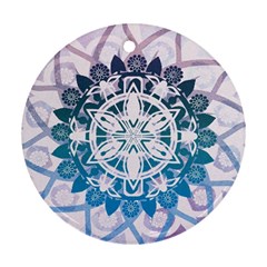 Mandalas Symmetry Meditation Round Ornament (round)