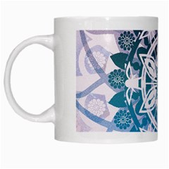 Mandalas Symmetry Meditation Round White Mugs by Simbadda