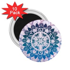 Mandalas Symmetry Meditation Round 2 25  Magnets (10 Pack)  by Simbadda