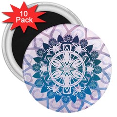 Mandalas Symmetry Meditation Round 3  Magnets (10 Pack)  by Simbadda