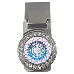 Mandalas Symmetry Meditation Round Money Clips (cz)  by Simbadda