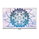 Mandalas Symmetry Meditation Round Business Card Holder Front