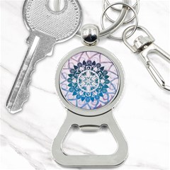 Mandalas Symmetry Meditation Round Bottle Opener Key Chains by Simbadda