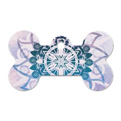 Mandalas Symmetry Meditation Round Dog Tag Bone (two Sides) by Simbadda