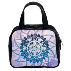 Mandalas Symmetry Meditation Round Classic Handbag (two Sides)