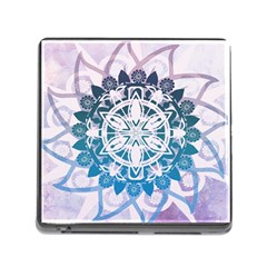 Mandalas Symmetry Meditation Round Memory Card Reader (square 5 Slot) by Simbadda