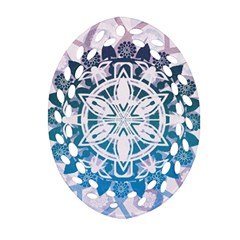 Mandalas Symmetry Meditation Round Oval Filigree Ornament (two Sides)