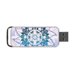 Mandalas Symmetry Meditation Round Portable Usb Flash (one Side) by Simbadda