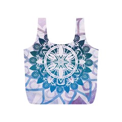 Mandalas Symmetry Meditation Round Full Print Recycle Bag (s) by Simbadda