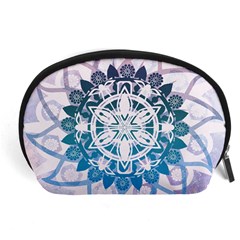 Mandalas Symmetry Meditation Round Accessory Pouch (large) by Simbadda