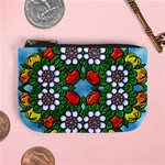 Mandala Background Colorful Pattern Mini Coin Purse Front