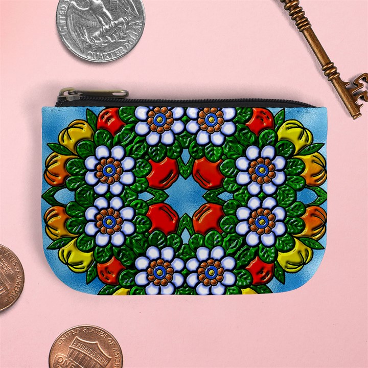 Mandala Background Colorful Pattern Mini Coin Purse