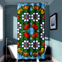 Mandala Background Colorful Pattern Shower Curtain 36  X 72  (stall)  by Simbadda