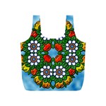 Mandala Background Colorful Pattern Full Print Recycle Bag (S) Back