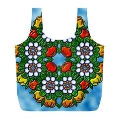 Mandala Background Colorful Pattern Full Print Recycle Bag (l) by Simbadda