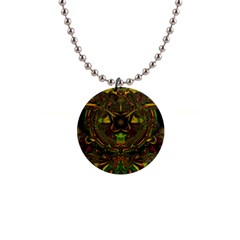 Fractal Art Artwork Design 1  Button Necklace by Simbadda