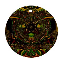 Fractal Art Artwork Design Round Ornament (two Sides) by Simbadda