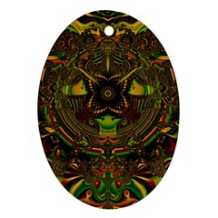 Fractal Art Artwork Design Oval Ornament (two Sides)