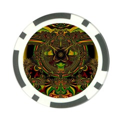 Fractal Art Artwork Design Poker Chip Card Guard by Simbadda