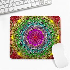 Mandala Tile Background Geometric Large Mousepads by Simbadda