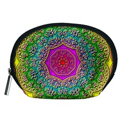 Mandala Tile Background Geometric Accessory Pouch (medium) by Simbadda