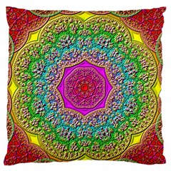 Mandala Tile Background Geometric Large Flano Cushion Case (one Side) by Simbadda