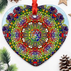 Mandala Pattern Ornaments Structure Ornament (heart) by Simbadda