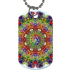 Mandala Pattern Ornaments Structure Dog Tag (one Side) by Simbadda