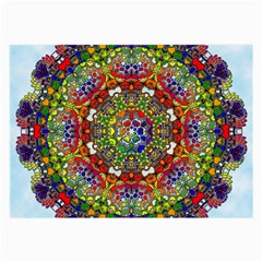 Mandala Pattern Ornaments Structure Large Glasses Cloth by Simbadda